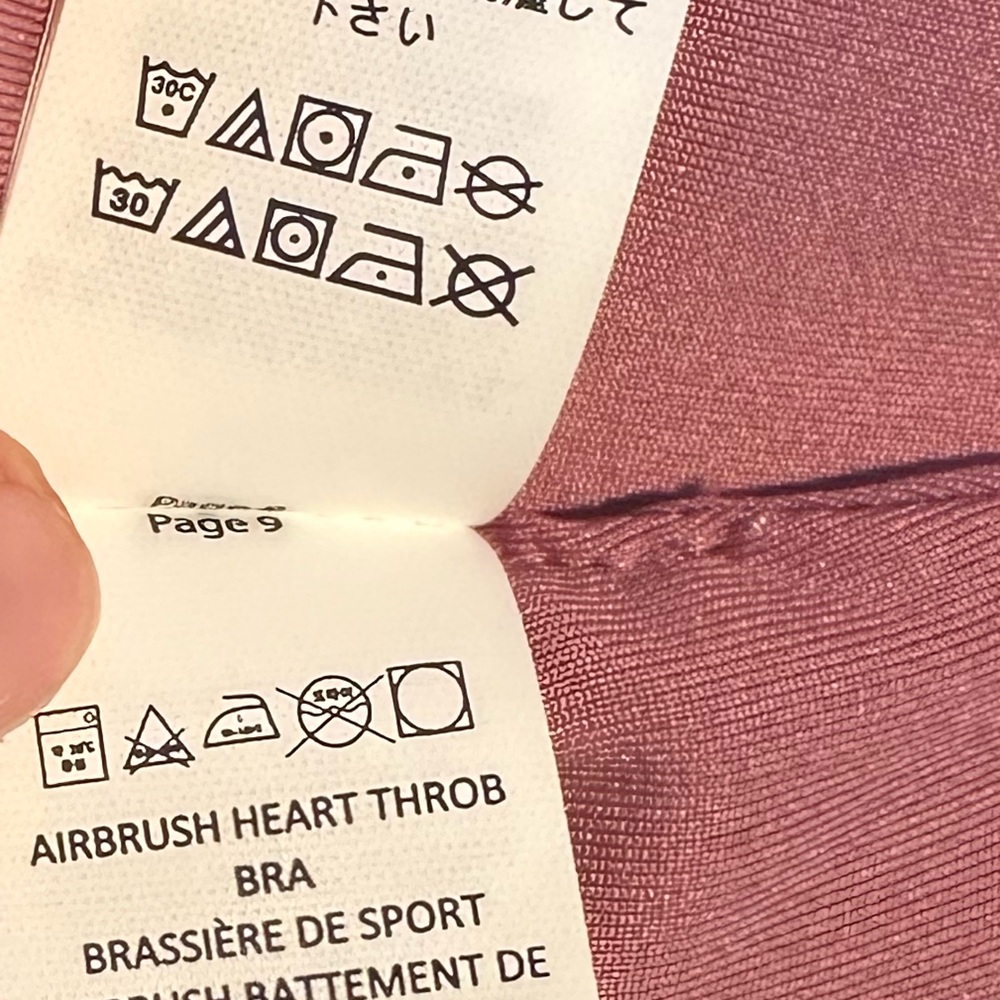 NWOT Alo Yoga Airbrush Heart Throb Bra in Pink Wild Rose/White XS - Picture 11 of 12